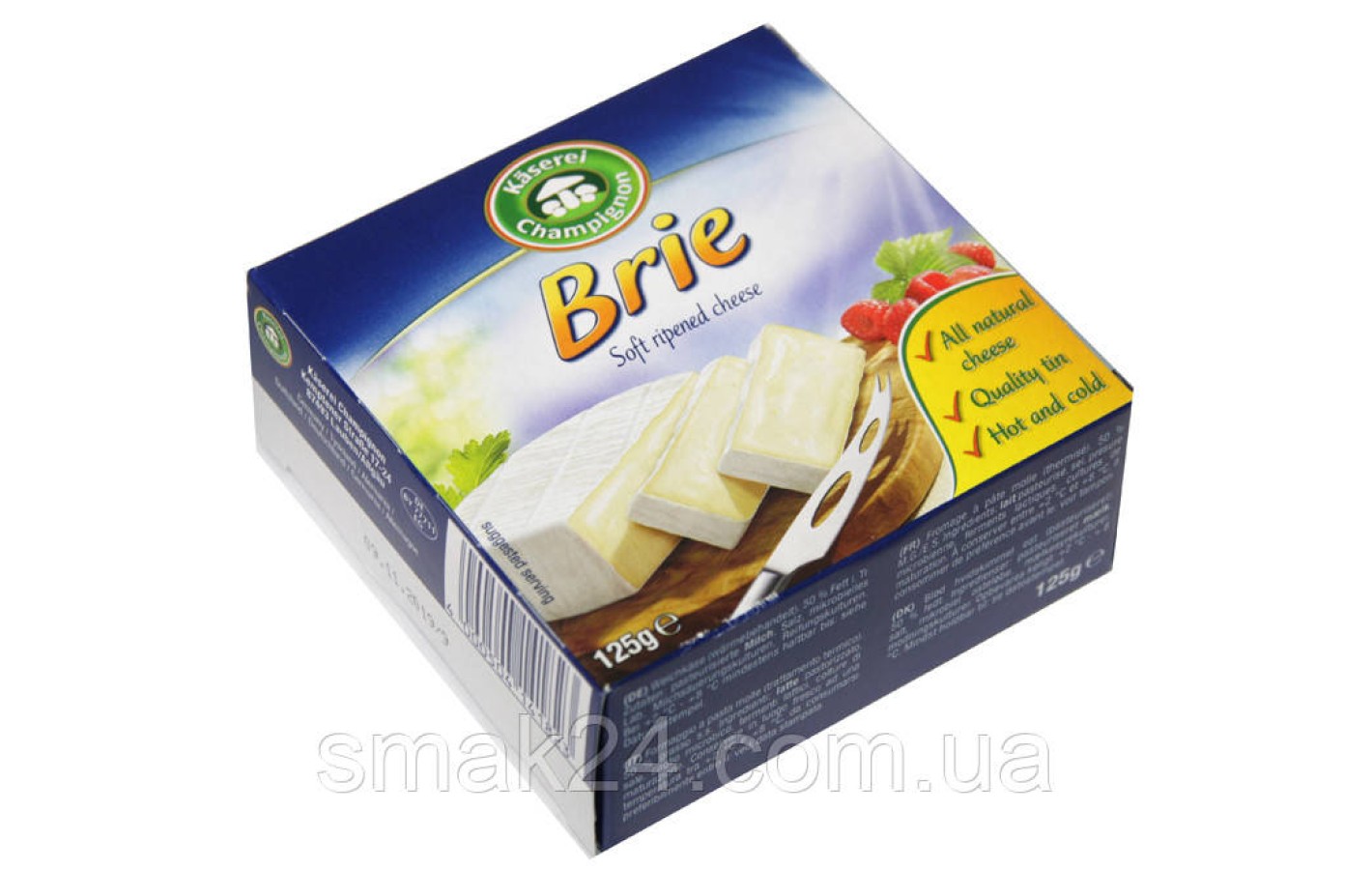 Сир з білою цвіллю Brie Kaserei Champignon 125 г Німеччина