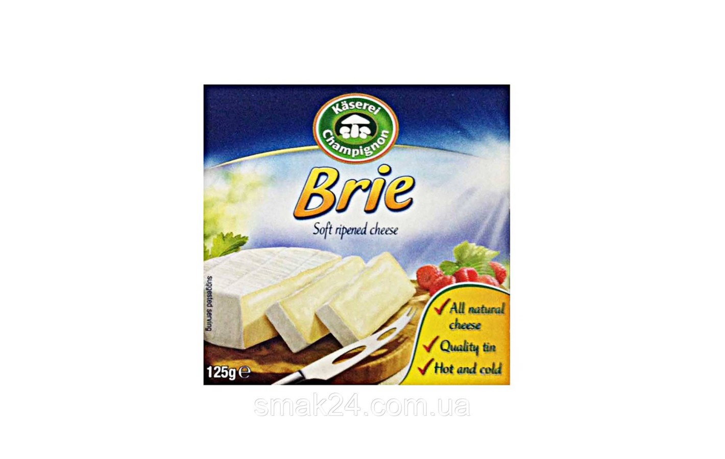 Сир з білою цвіллю Brie Kaserei Champignon 125 г Німеччина