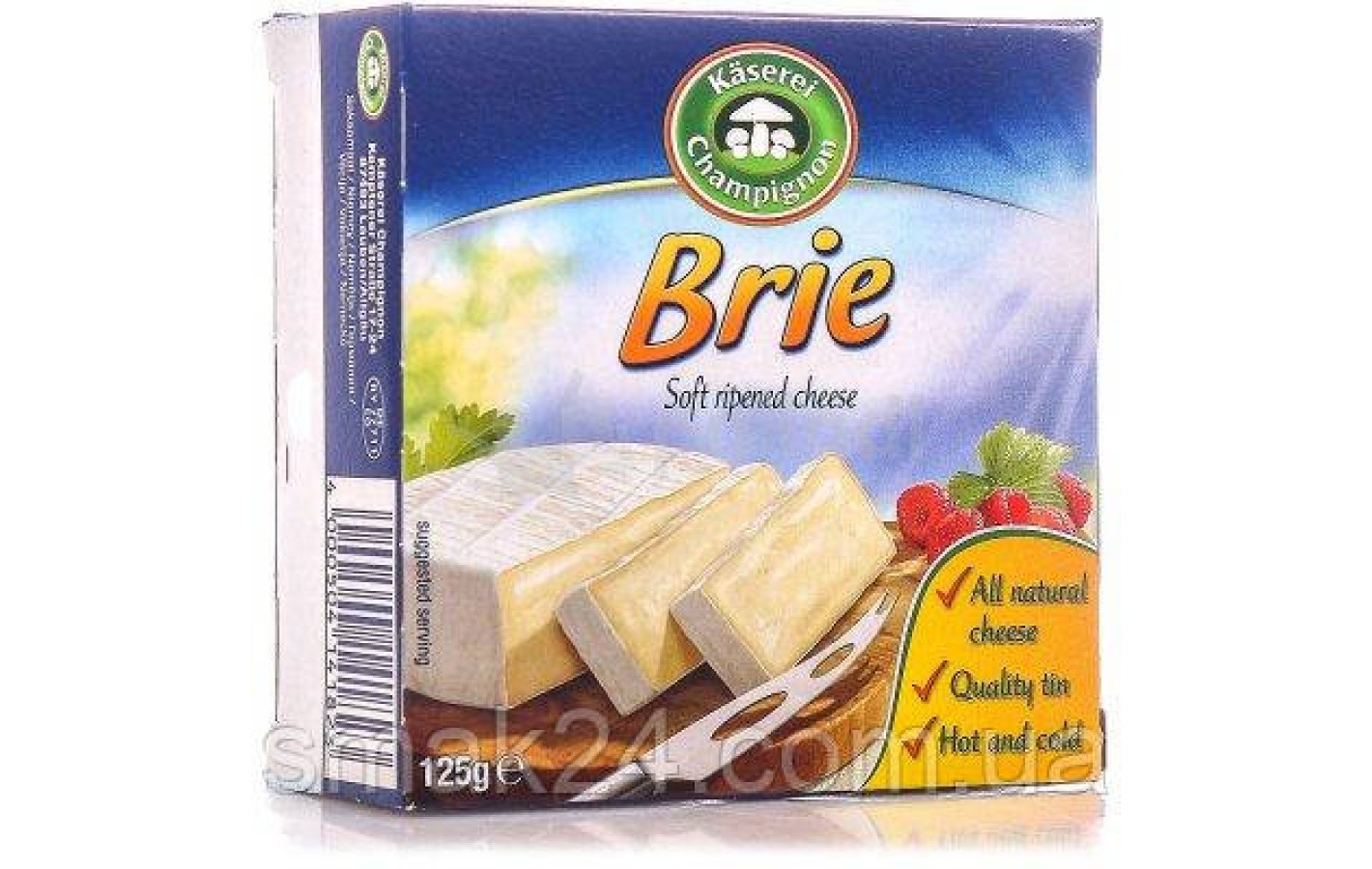 Сир з білою цвіллю Brie Kaserei Champignon 125 г Німеччина