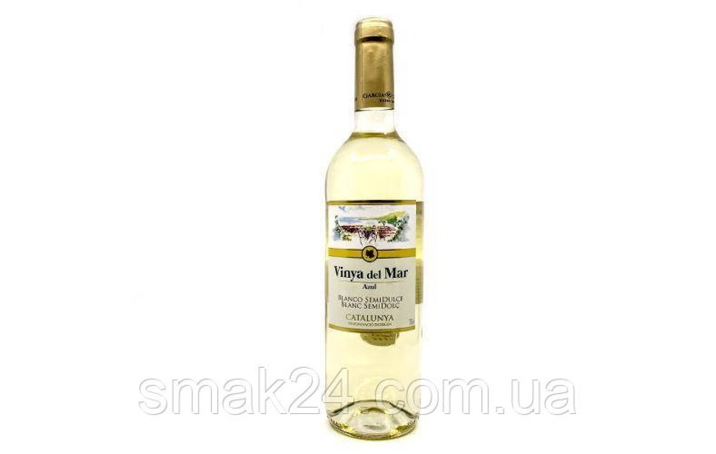Вино белое полусладкое Vinya Del Mar Blanco Semi-Dulce, 0.75л Испания
