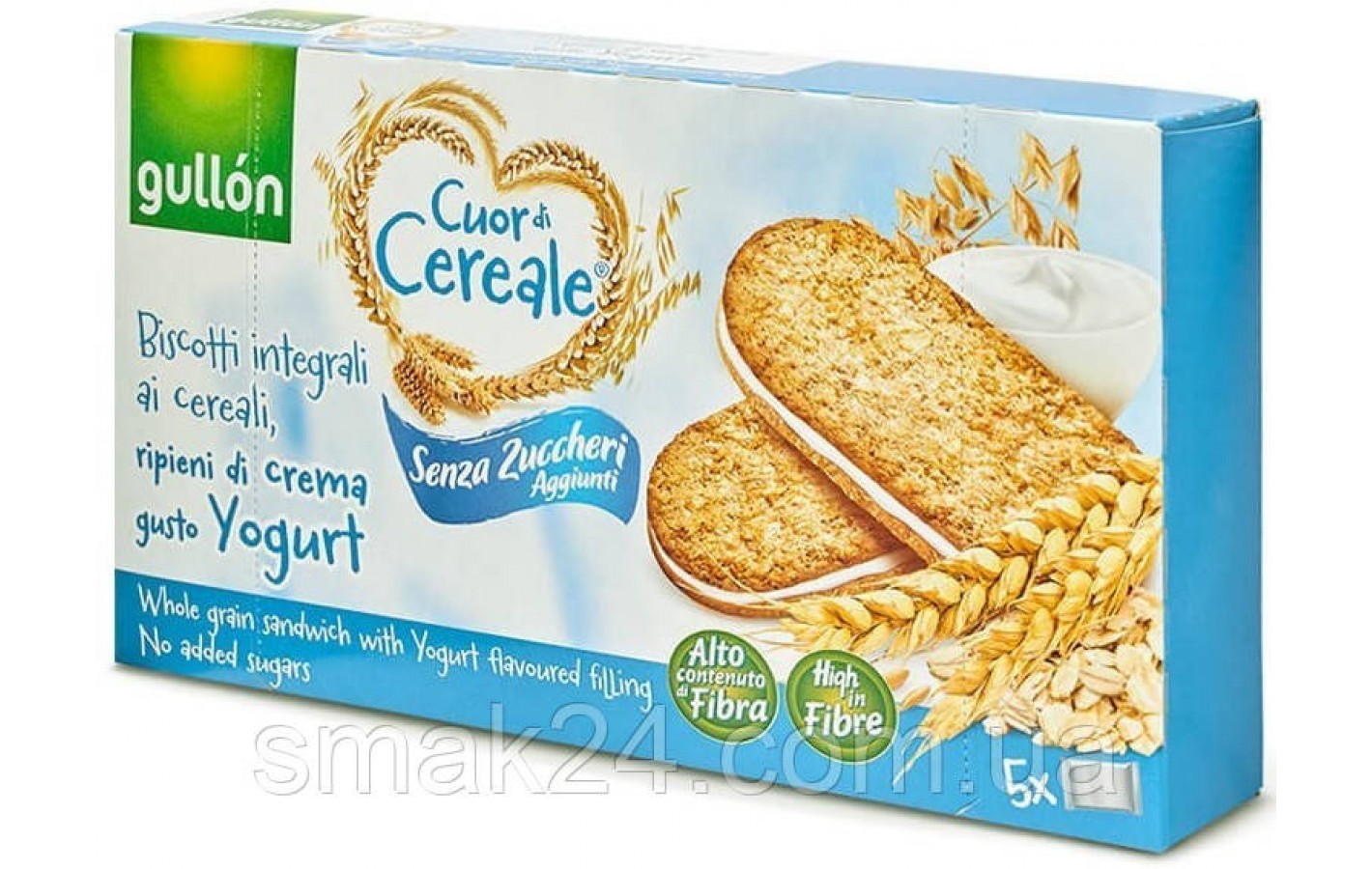 Печенье без сахара злаковое с йогуртовым кремом Gullon Diet Nature  (5х44г) 220г Испания