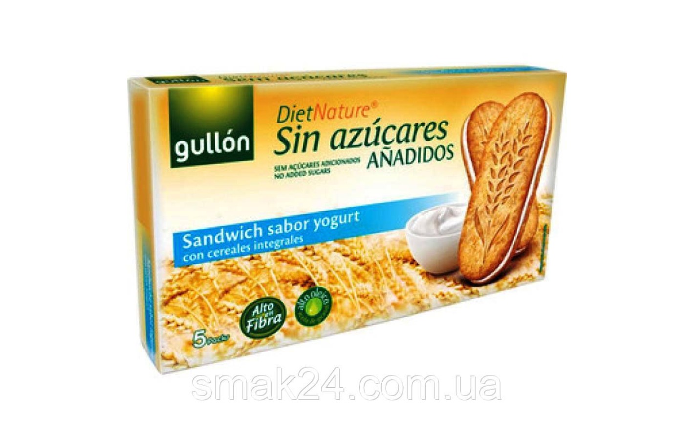 Печенье без сахара злаковое с йогуртовым кремом Gullon Diet Nature  (5х44г) 220г Испания