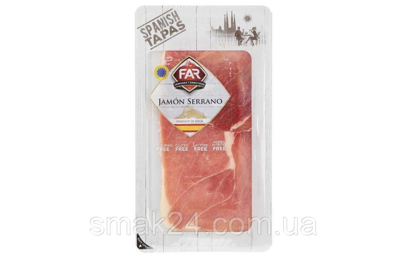 Хамон FAR Jamon Serrano без глютену і лактози, 100г Іспанія
