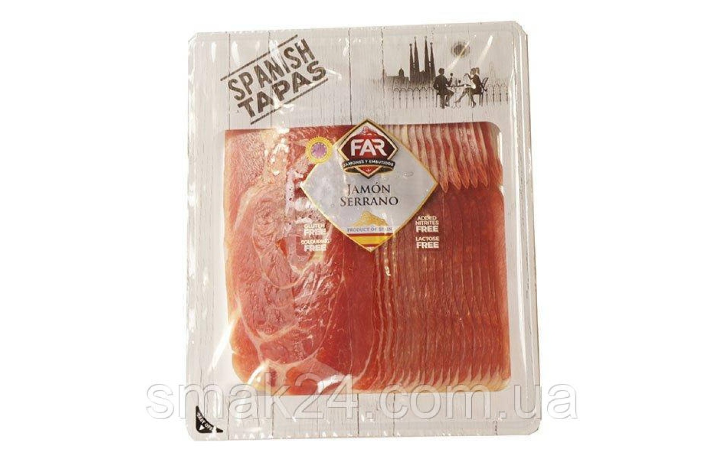 Хамон FAR Jamon Serrano без глютену та лактози, 250 г Іспанія