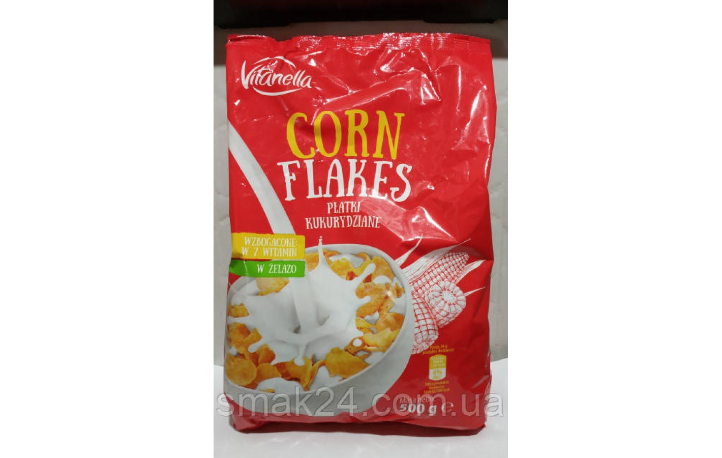 Кукурузные хлопья Vitanella Corn Flakes, 500гр Польша