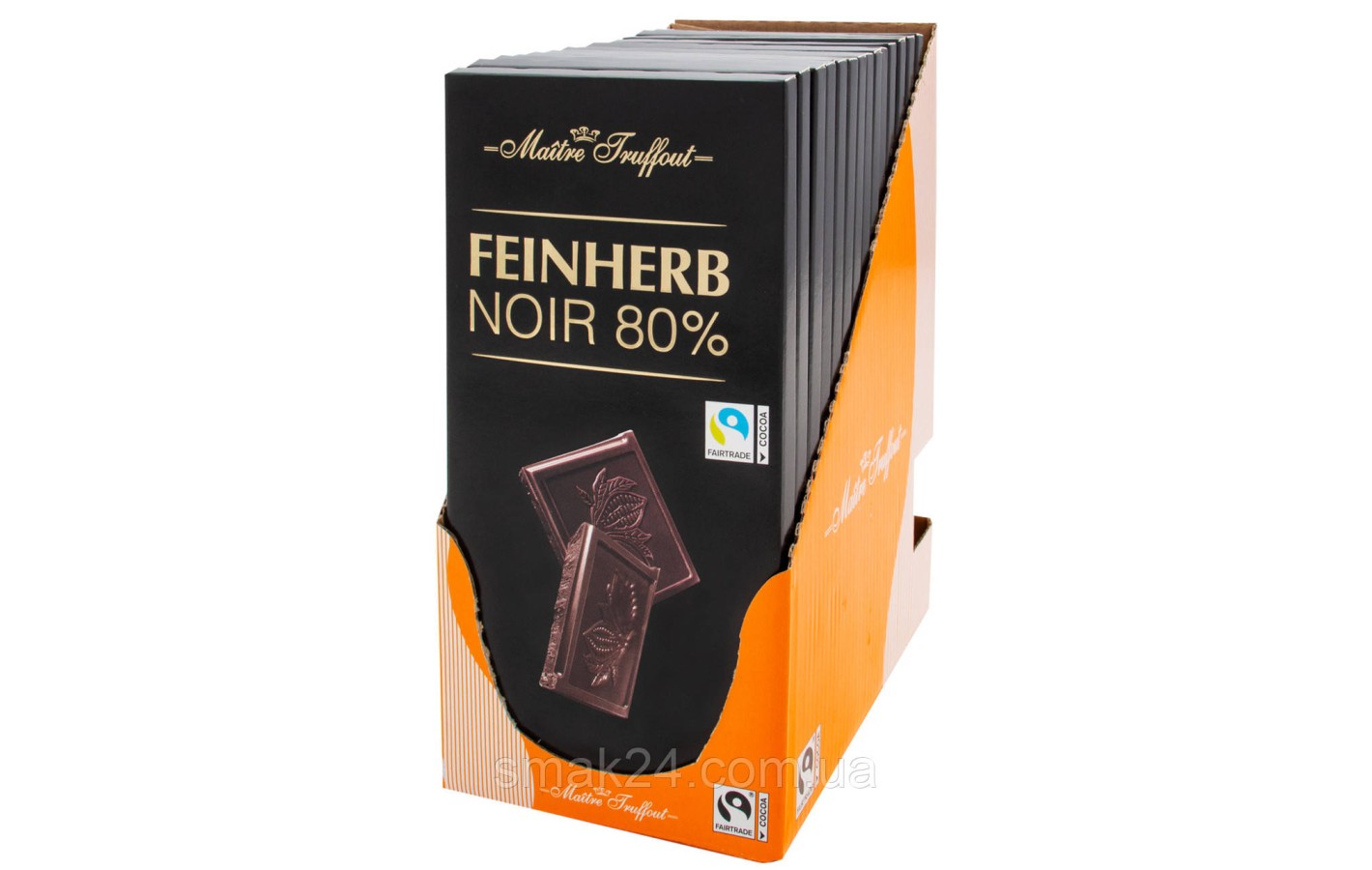Шоколад Экстра черный 80% Maitre Truffout  100г Австрия