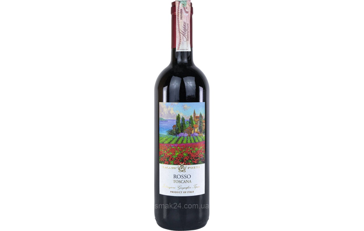 Вино красное сухое Cala de Poeti Toscano Rosso 0.75 л Италия