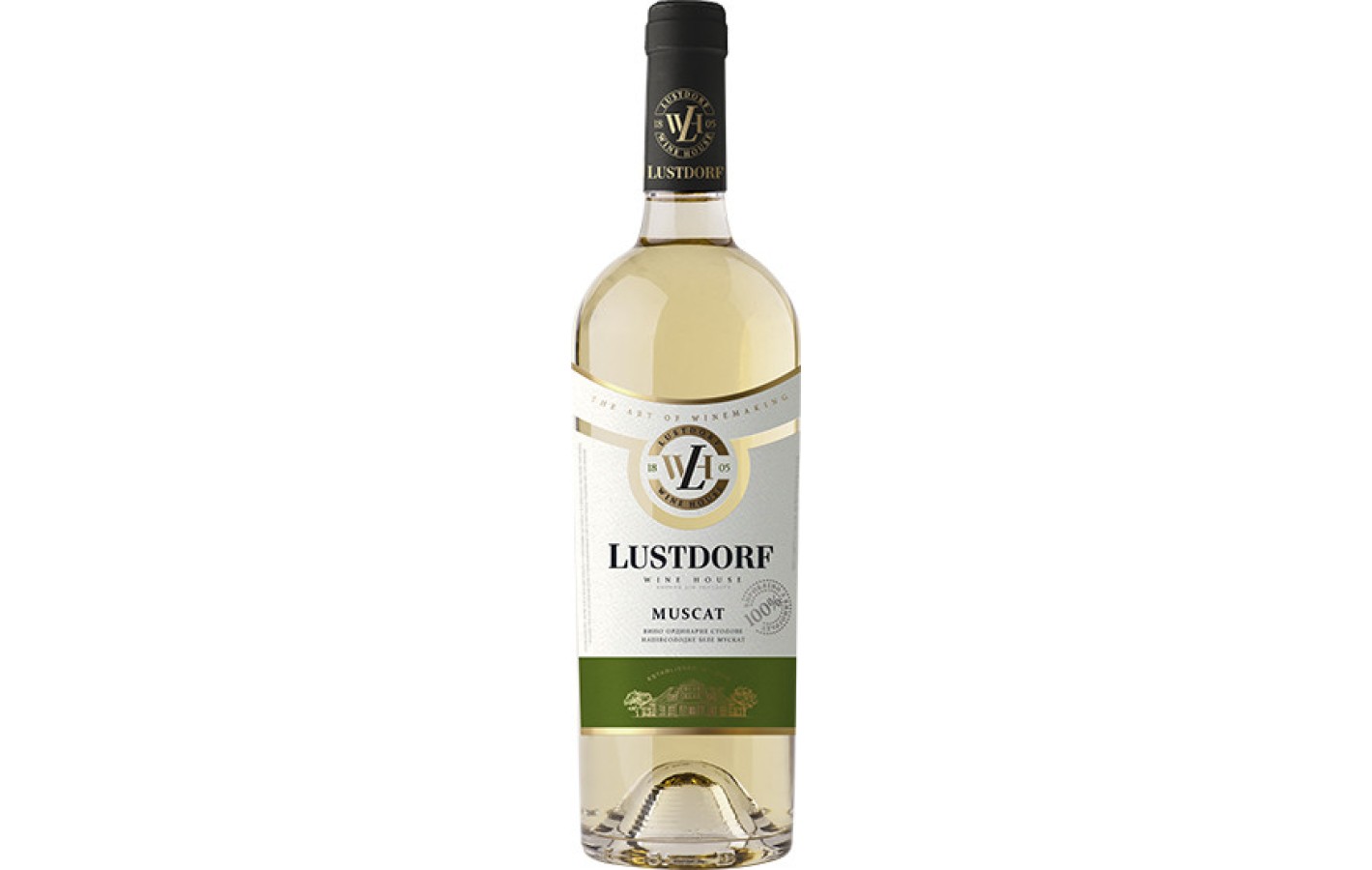 Вино біле напівсолодке Lustdorf Muscat 0,75 л Україна