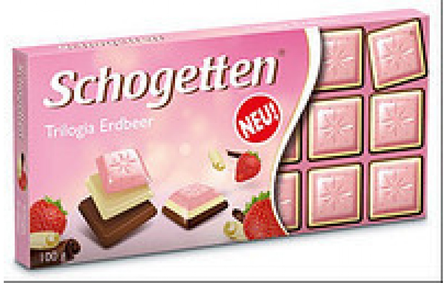 Шоколад Schogetten Trilogia Strawberry ( Трилогія полуниця), Німеччина, 100 г