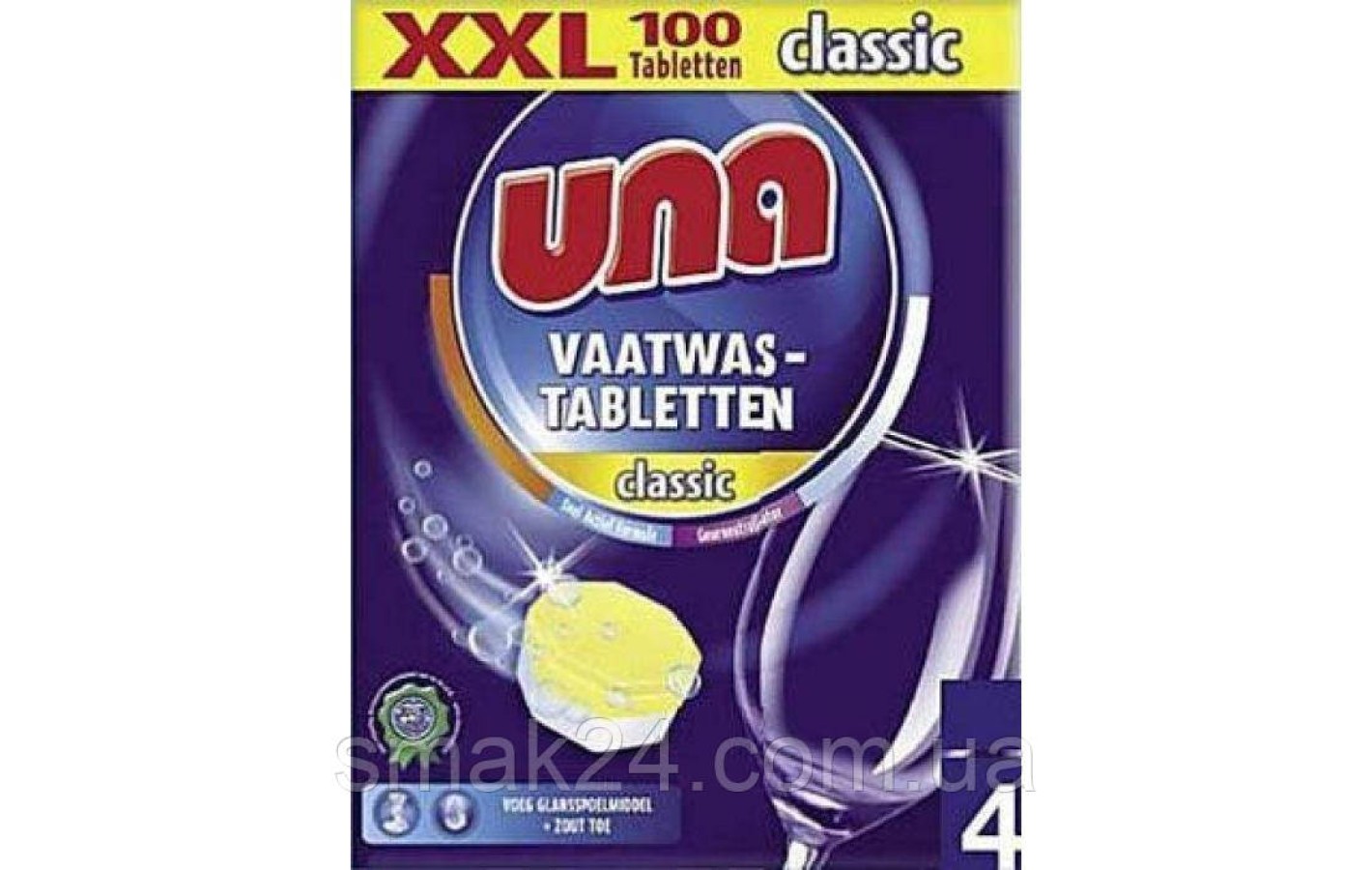 Таблетки для посудомийних машин UNA XXL, 100 шт Німеччина