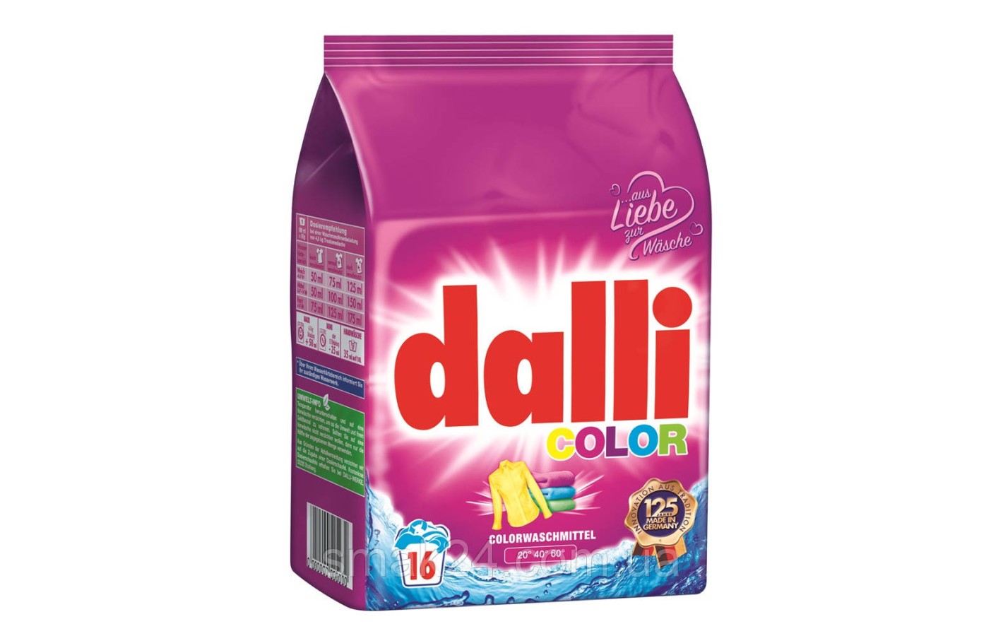 Бесфосфатный стиральный порошок Dalli Color для цветного белья, 1.04 кг (16 стирок)