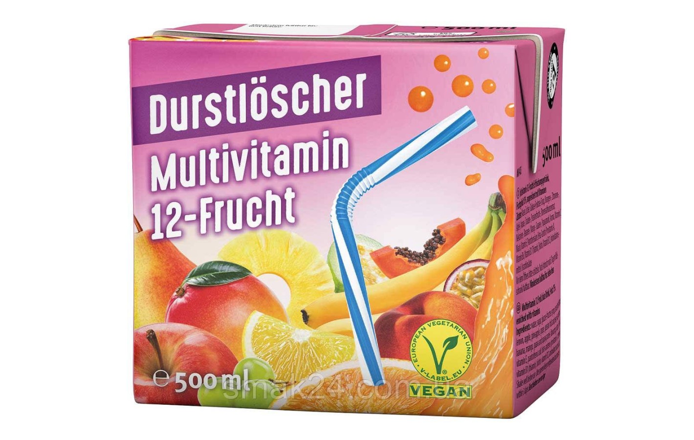 Чай холодный (ледяной) мультивитаминный Durstloscher 500 мл с трубочкой Германия