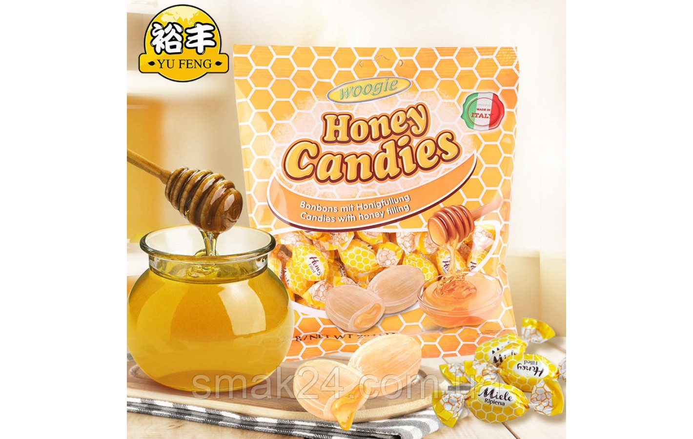 Карамель с медовой начинкой Honey Candies Woogie  250г Австрия