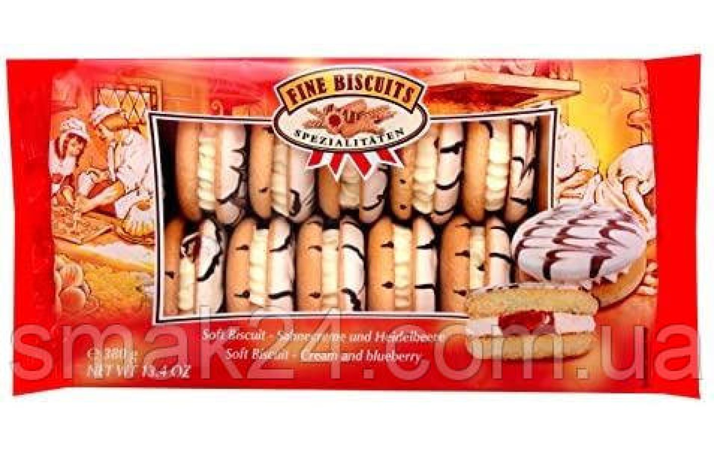 Печиво сендвіч із молочним кремом і джемом Feiny Biscuits Jaffa 380 г Австрія