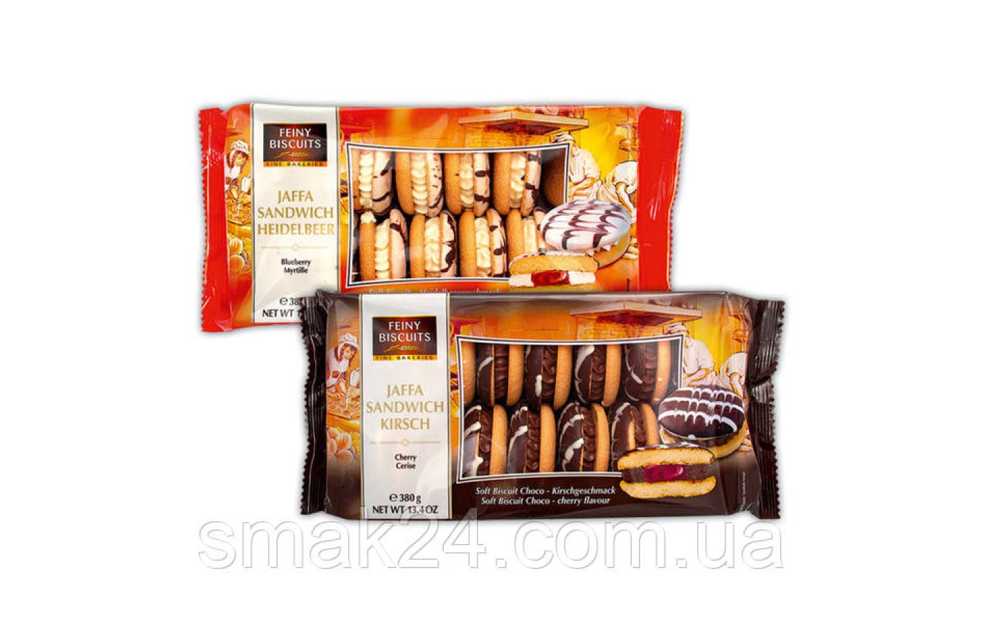 Печиво сендвіч із молочним кремом і джемом Feiny Biscuits Jaffa 380 г Австрія