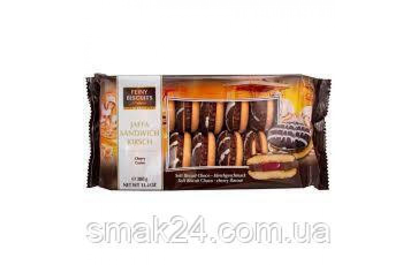 Печиво сендвіч із молочним кремом і вишневим джемом Feiny Biscuits Jaffa 380 г Австрія