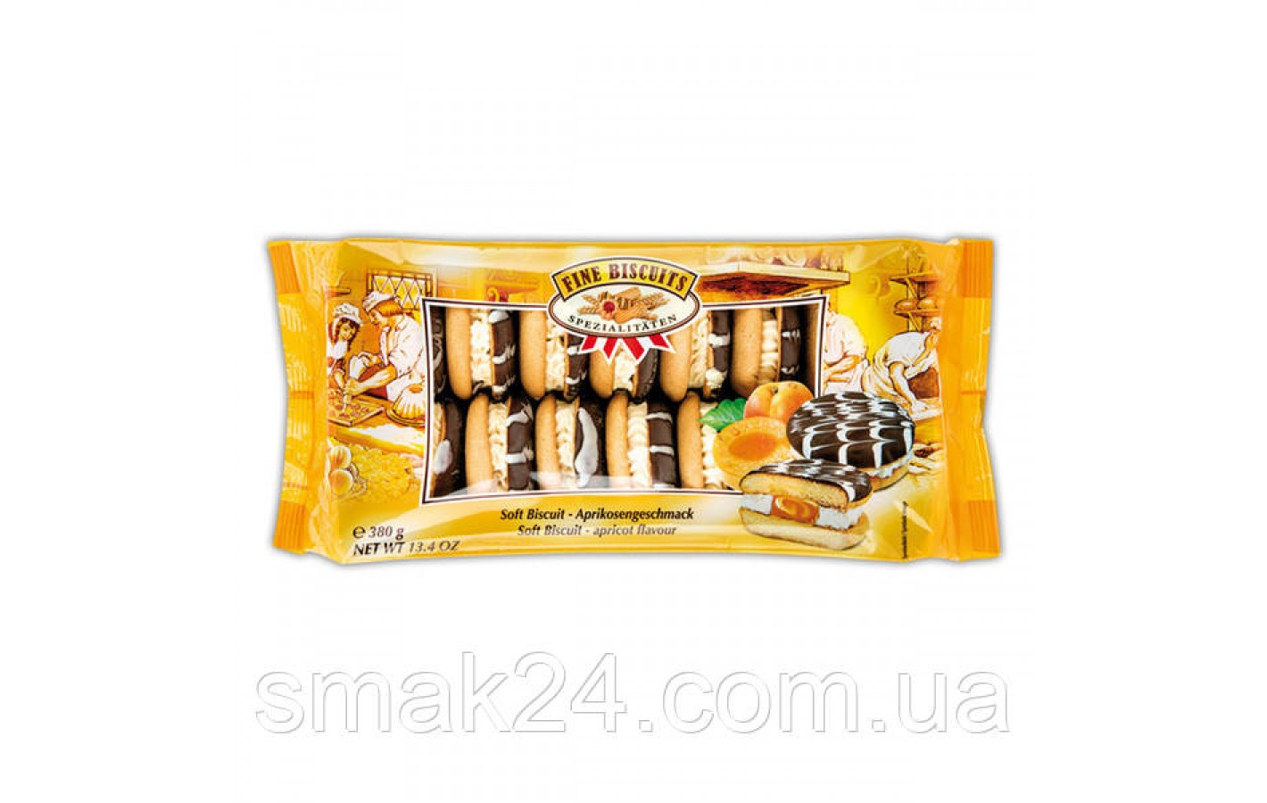 Печиво сендвіч із молочним кремом і вишневим джемом Feiny Biscuits Jaffa 380 г Австрія