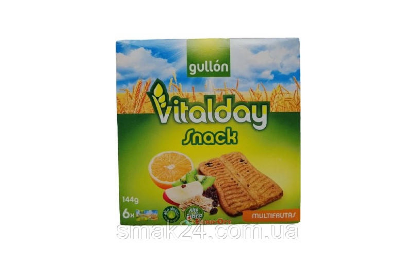 Печиво злакове Мультифрута Vitalday Gullon 144 гр (6х24 г) Іспанія