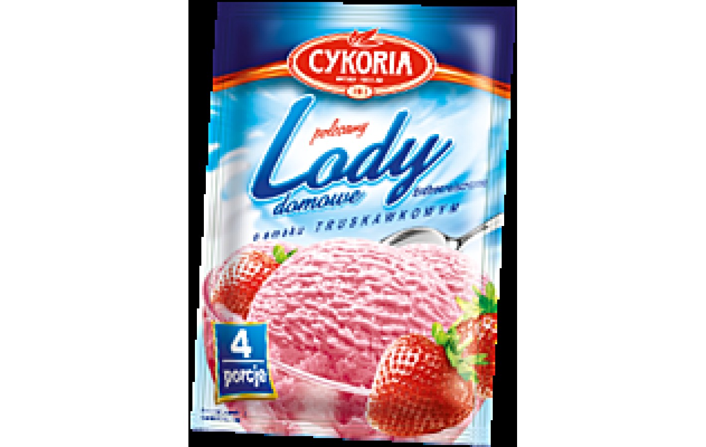 Морозиво сухе з полуничним смаком Cykoria Польща 60 г (4 порції)