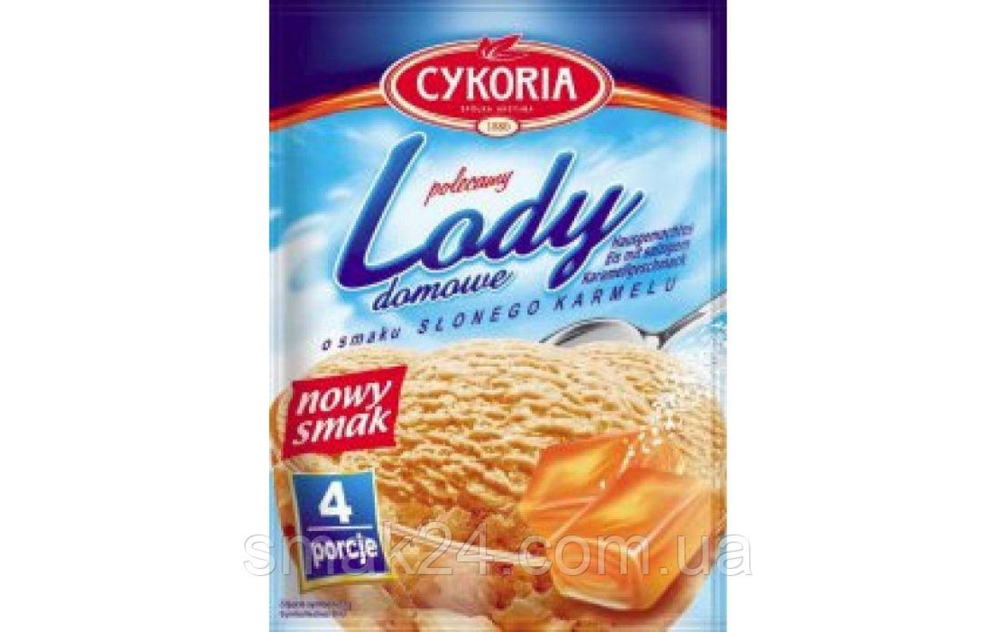 Мороженое сухое с соленой карамелью Cykoria Польша 60г (4 порции)