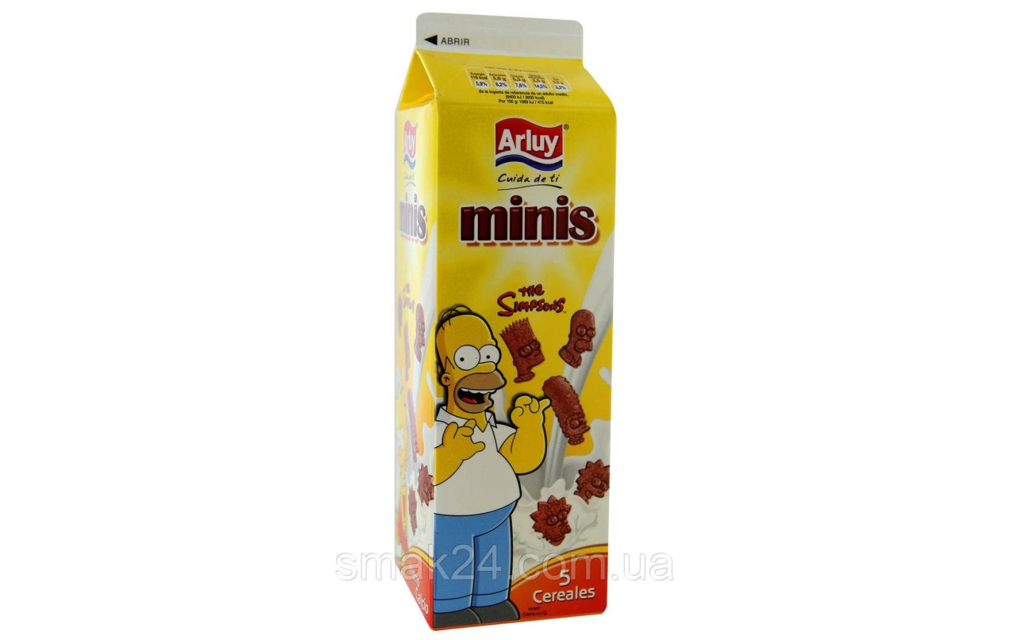 Мини шоколадное печенье с витаминами Simpsons Arluy 275г  Испания