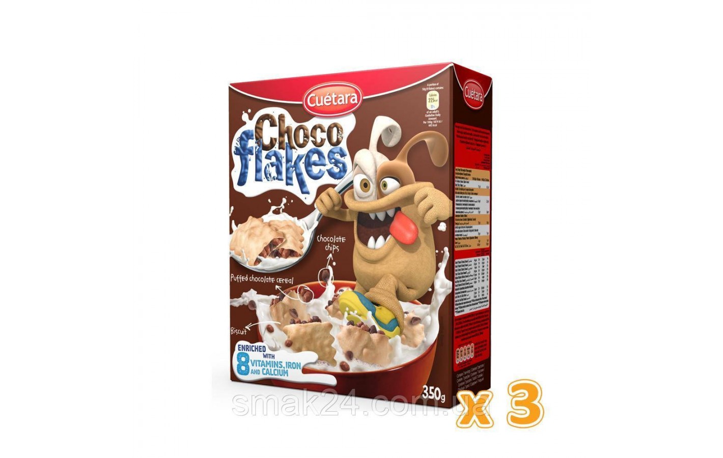 Печиво (пластівці) з вітамінами, залізом і кальцієм Flakes Cuetara 350г Іспанія