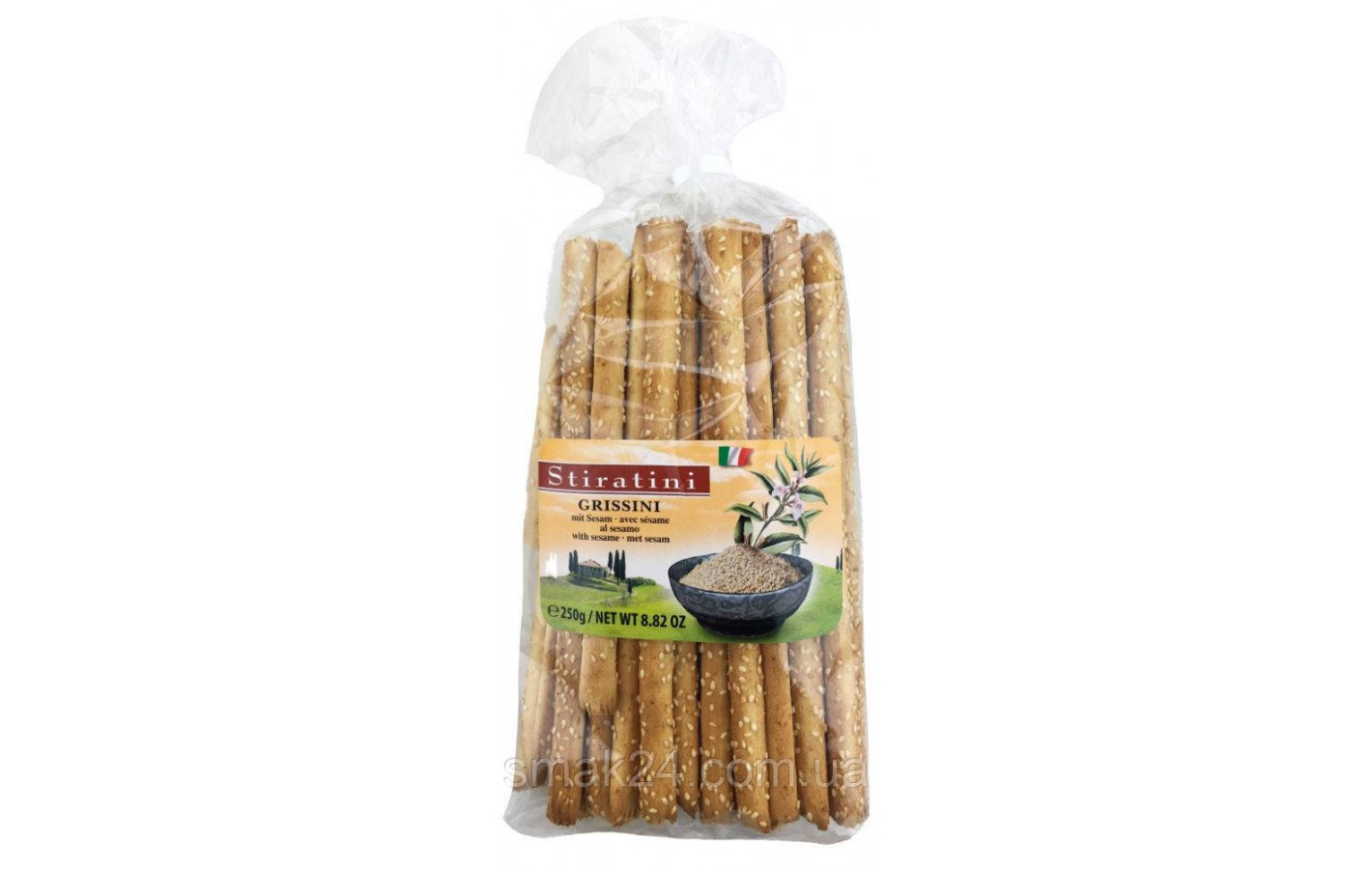 Хлібні палички без пальмової олії з кунжутом Stiratini Sesam Grissini 250 г Австрія
