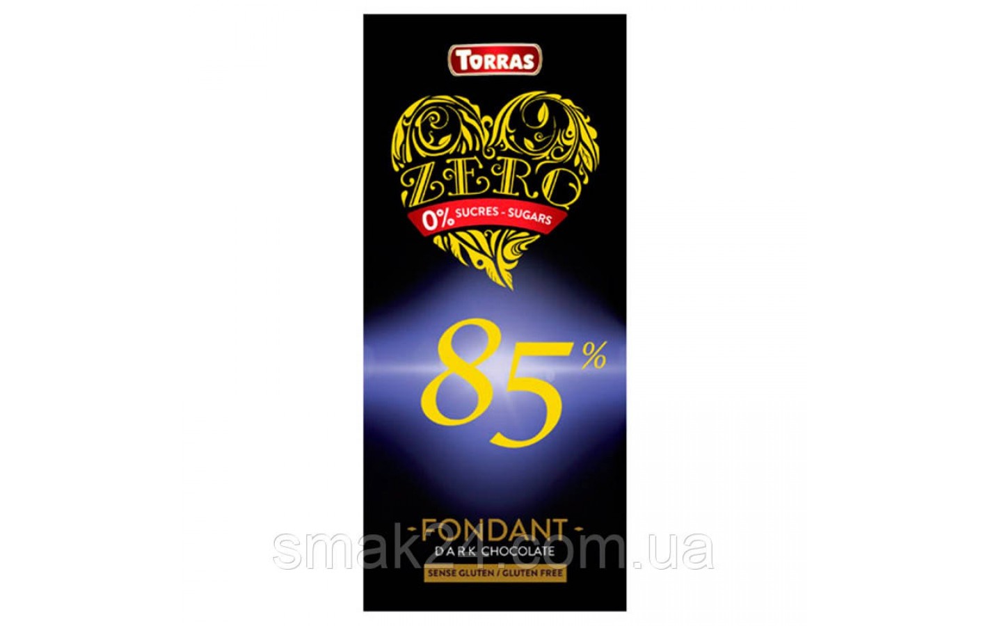 Шоколад без цукру і глютену Torras ZERO 85% какао 100г Іспанія