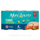 Тунец куском в оливковом масле Mare ApertoTonno all Olio di Oliva  (8х70 г) 560г Италия