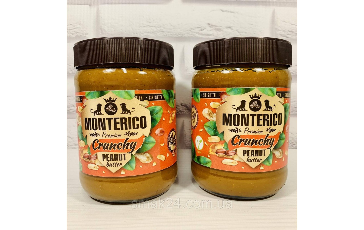 Арахисовая паста без глютена Monterico Crunchy 500г Испания