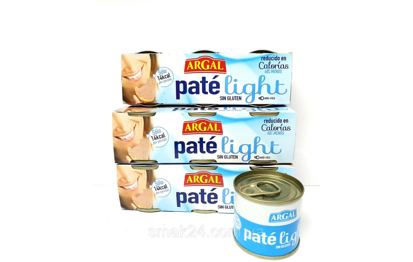 Паштет из свиной печени низкокалорийный без глютена Paté light Argal ,240 г (3 х 80 г) Испания