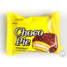 Печенье (Пирожное) шоколадное Choco Pie LOTTE Чоко пай Банан 28г Ю.Корея