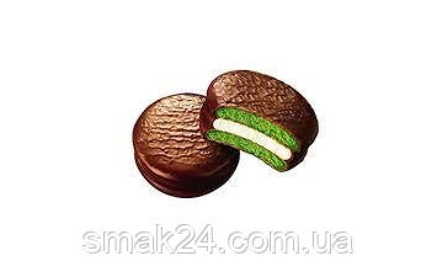 Печенье (Пирожное) шоколадное Choco Pie LOTTE Чоко пай Зеленый чай (12шт) 336г Ю.Корея