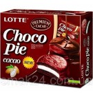 Печенье (Пирожное) шоколадное Choco Pie LOTTE Чоко пай Cacao (12шт) 336г Ю.Корея