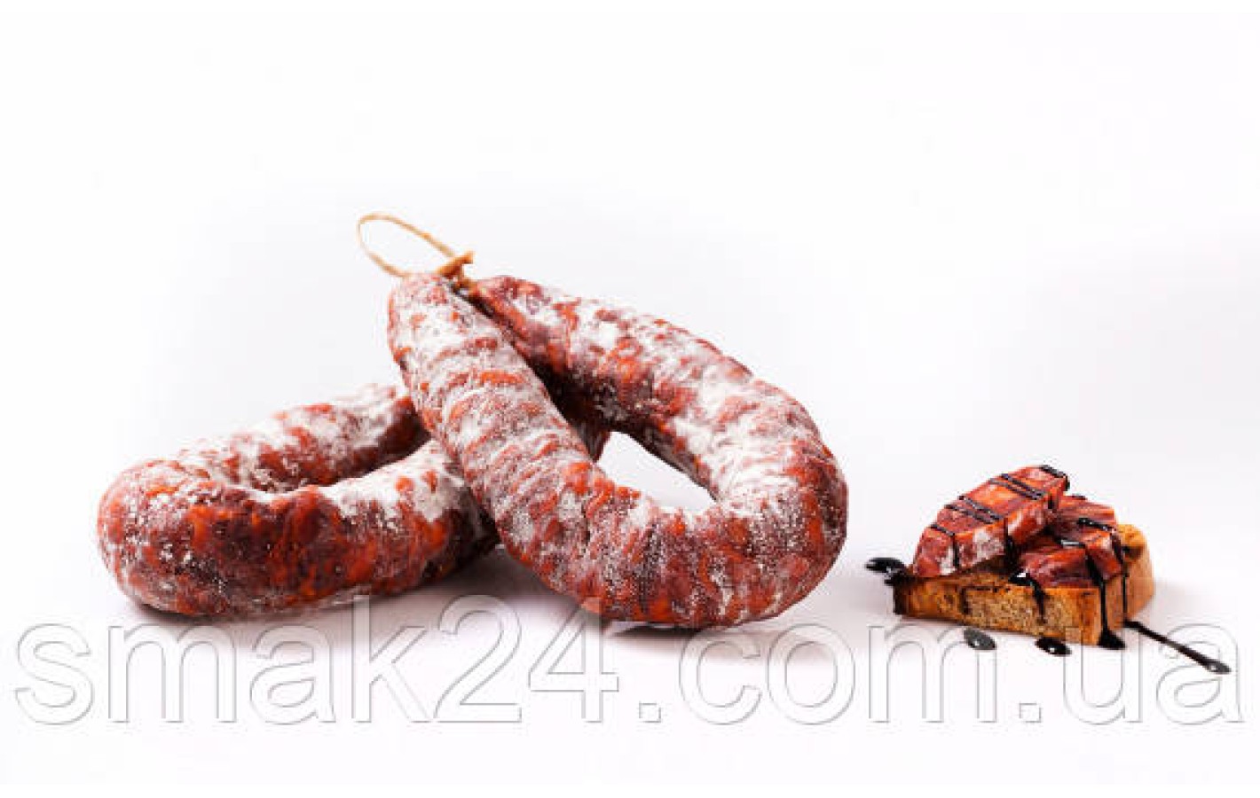 Італійська ковбаса салямі Salsiccia curva dolce (вага кільця 0,315 р - 0,350 р)