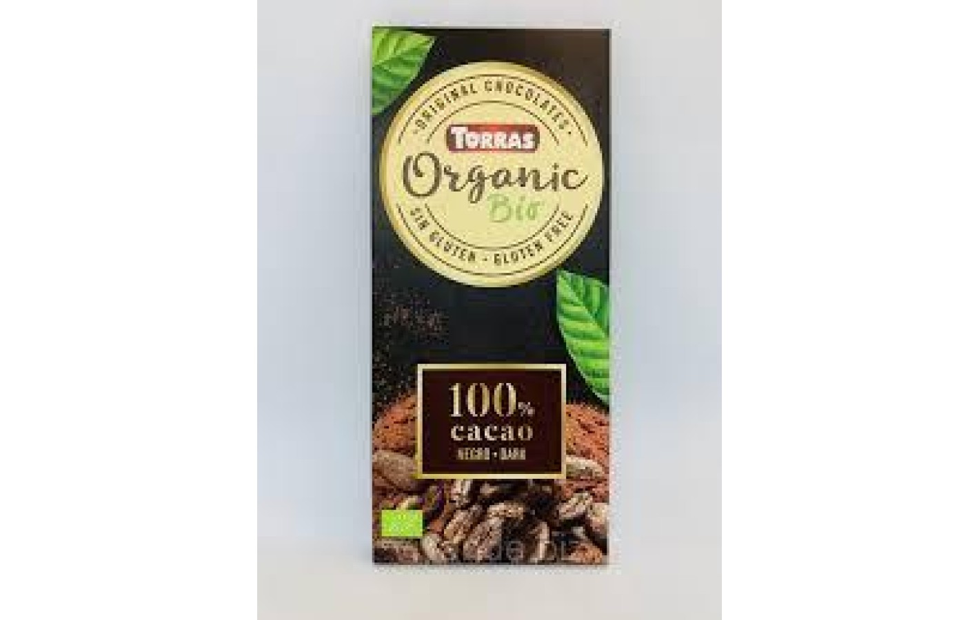 Шоколад чорний без глютену Organic Bio 100% cacao negro dark Torras 100 г Іспанія