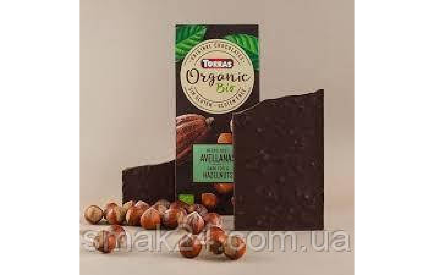 Шоколад чорний без глютену Organic Bio 70% cacao з фундуком Torras 100 г Іспанія