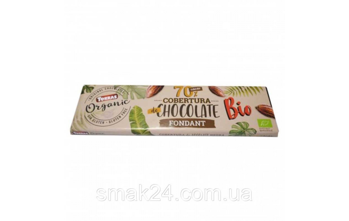 Шоколад без глютену Torras Organic Bio Cobertura 70% какао Іспанія 250 г