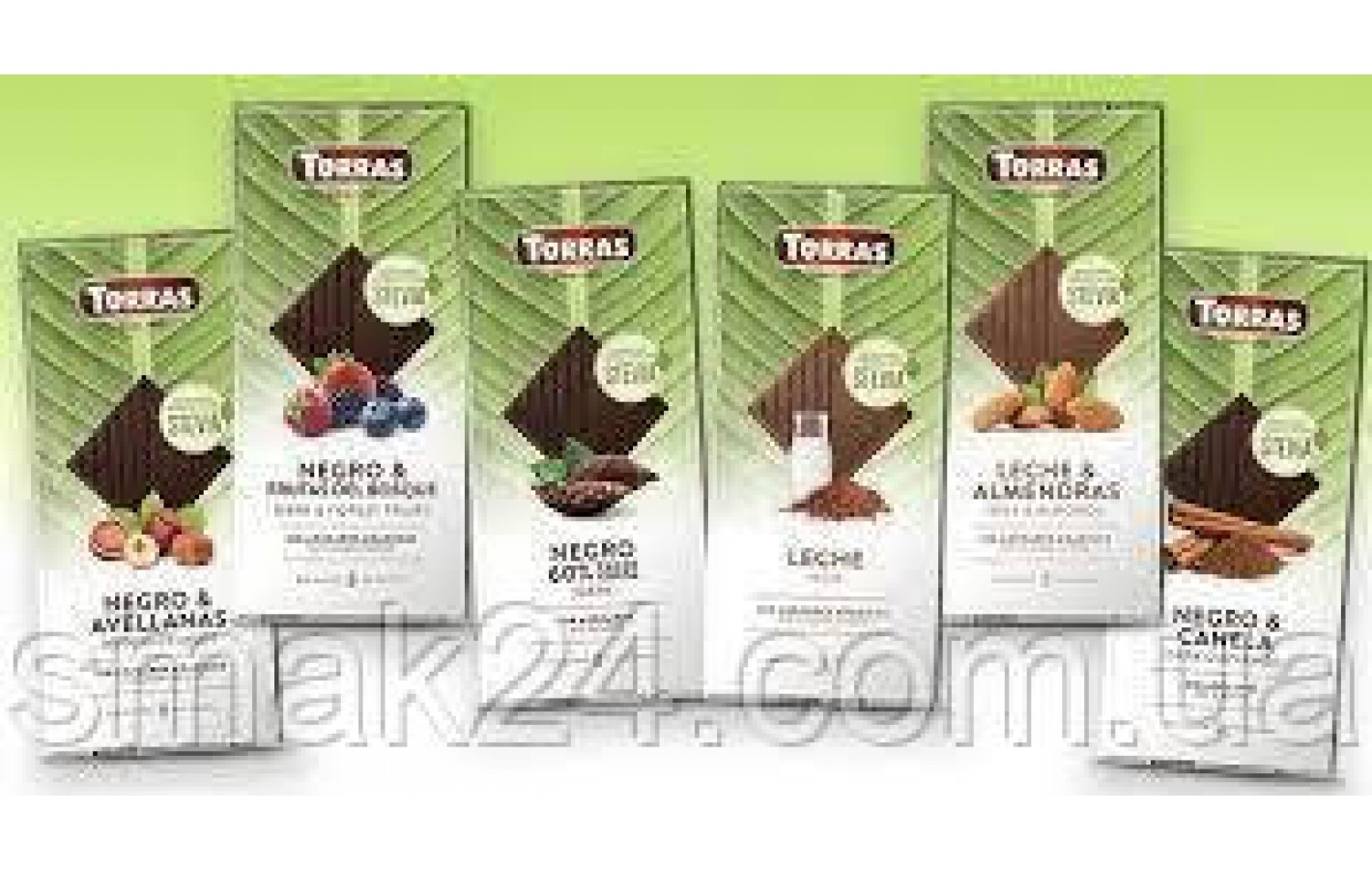 Шоколад молочный без сахара и глютена с миндалем Torras Stevia  125 г Испания