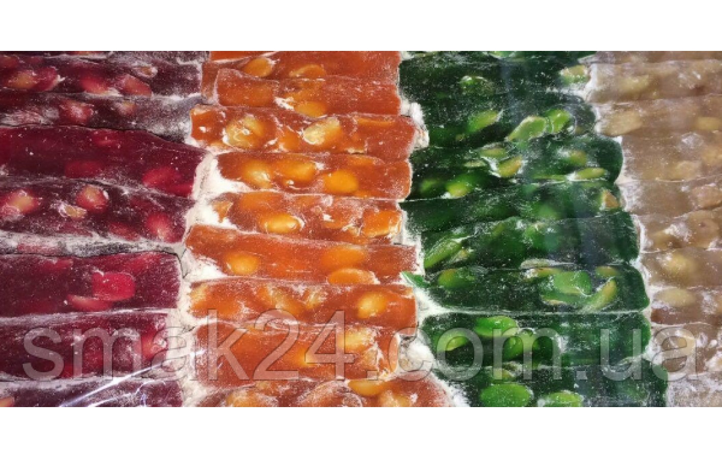 Рахат-лукум асорті палички з арахісом (абрикос, ваніль,гранат, ківі) 1,5кг