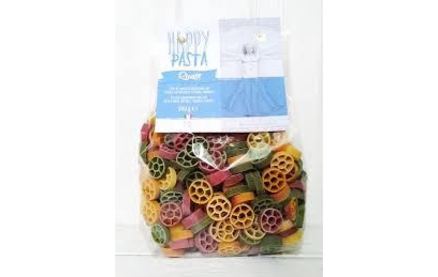 Макароны с овощами Happy Pasta RUOTE Dalla Costa (колёсики) Италия, 500г