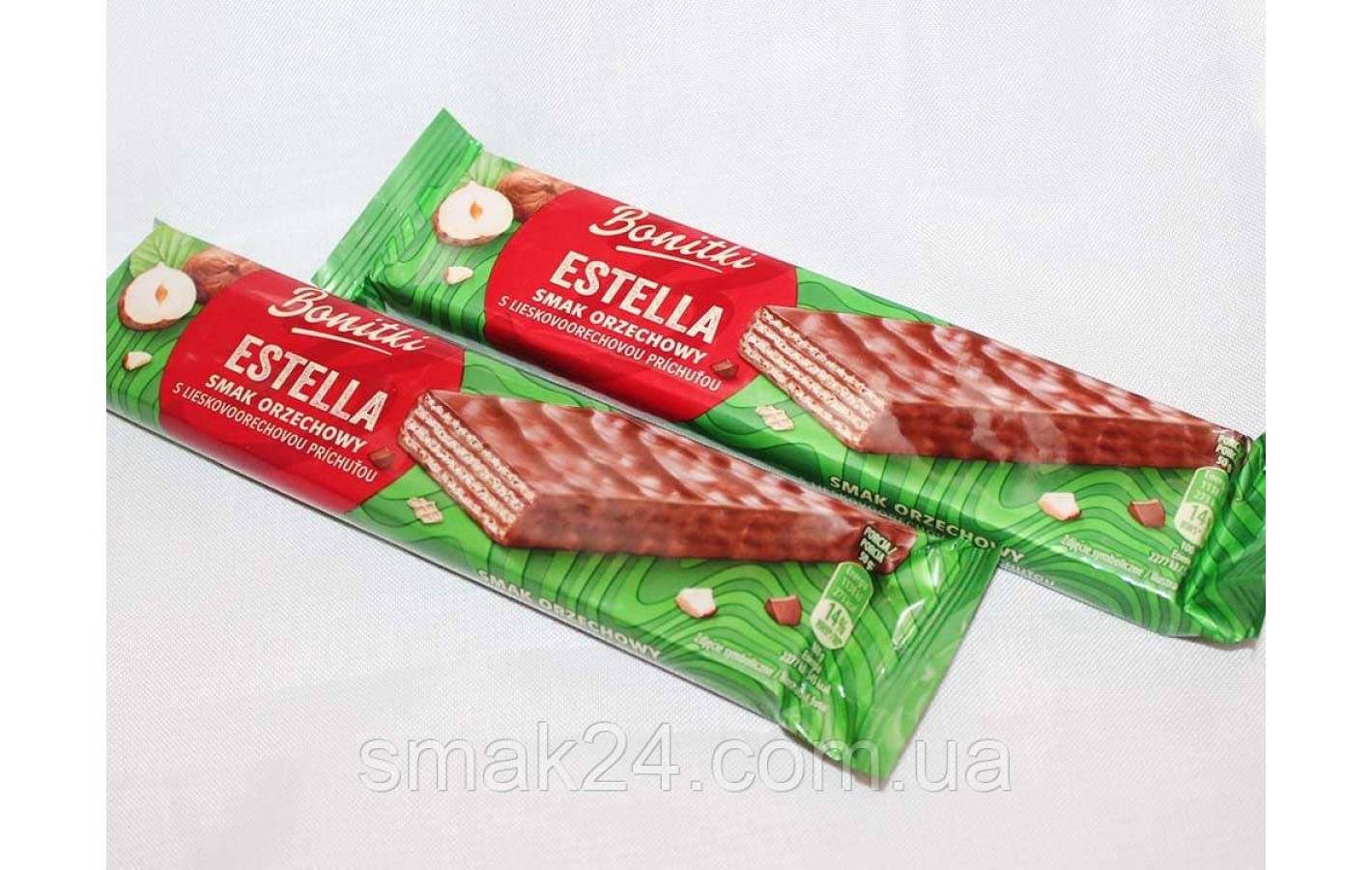 Вафли ореховые в шоколаде Bonitki-Estella orzechowa 50г Польша