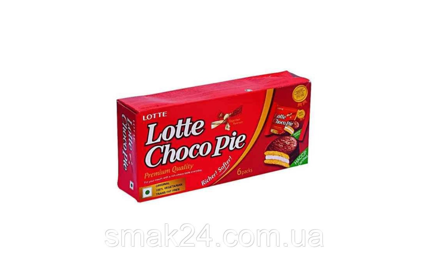 Печенье (Пирожное) Классика Choco Pie LOTTE Чоко пай  (6шт) 168г Ю.Корея