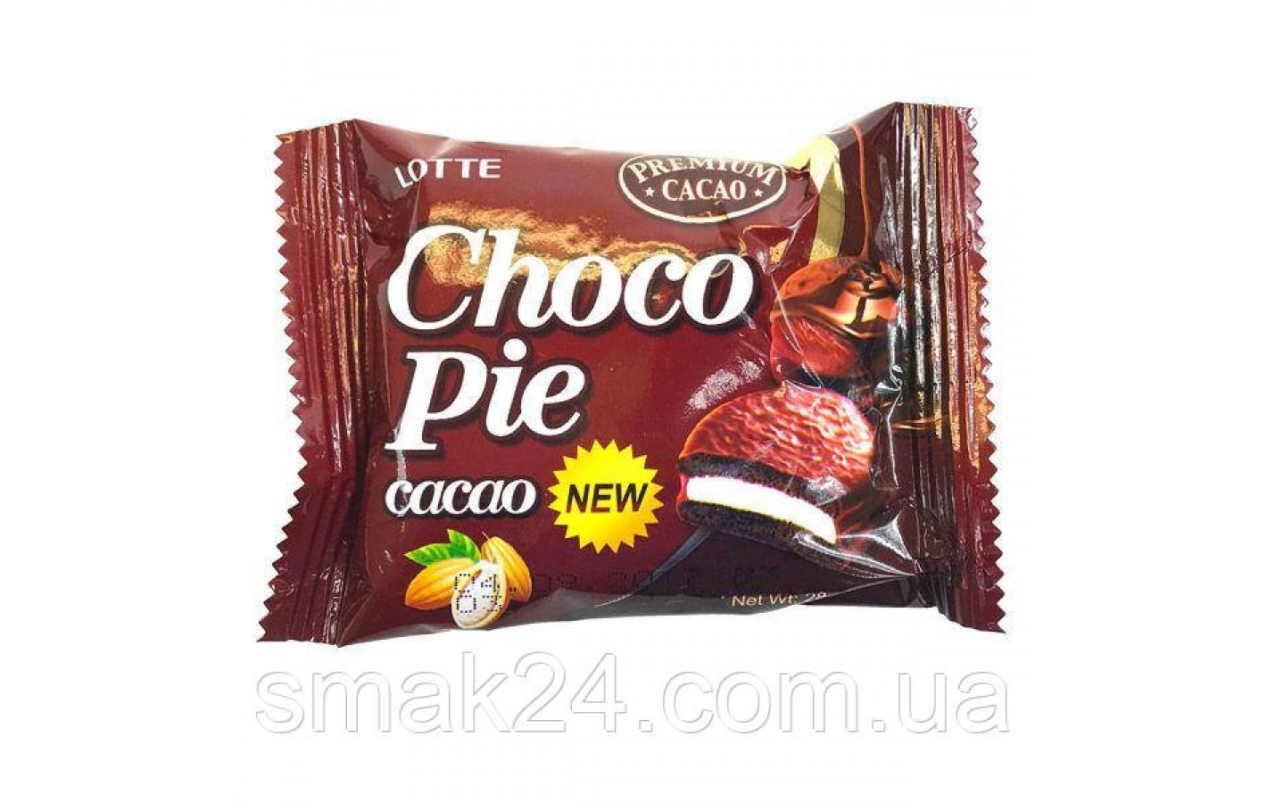Печенье (Пирожное) шоколадное Choco Pie LOTTE Чоко пай Cacao (6шт) 168г Ю.Корея