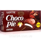 Печенье (Пирожное) шоколадное Choco Pie LOTTE Чоко пай Cacao (6шт) 168г Ю.Корея