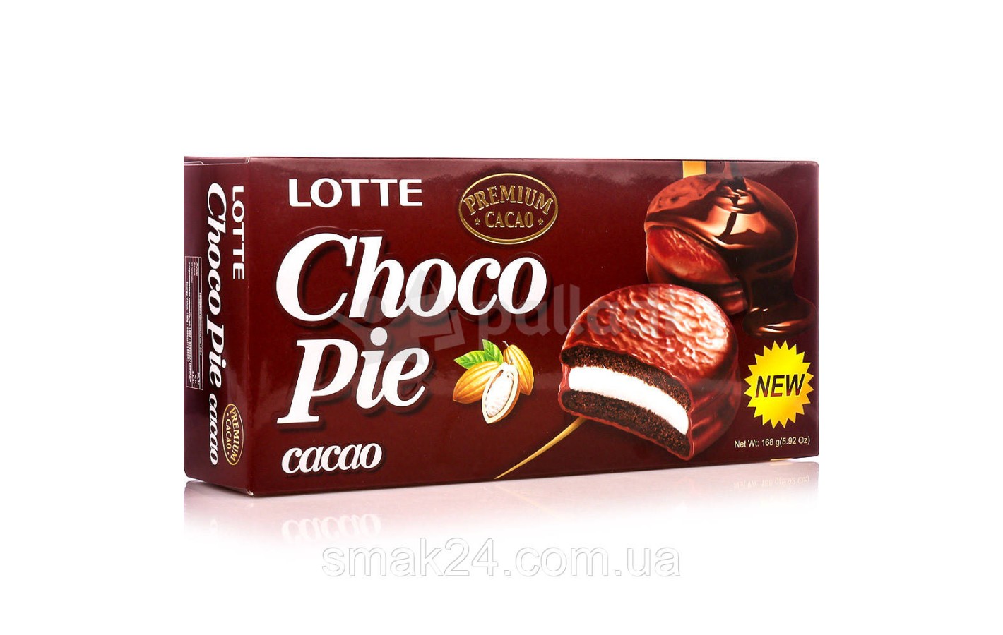 Печенье (Пирожное) шоколадное Choco Pie LOTTE Чоко пай Cacao (6шт) 168г Ю.Корея