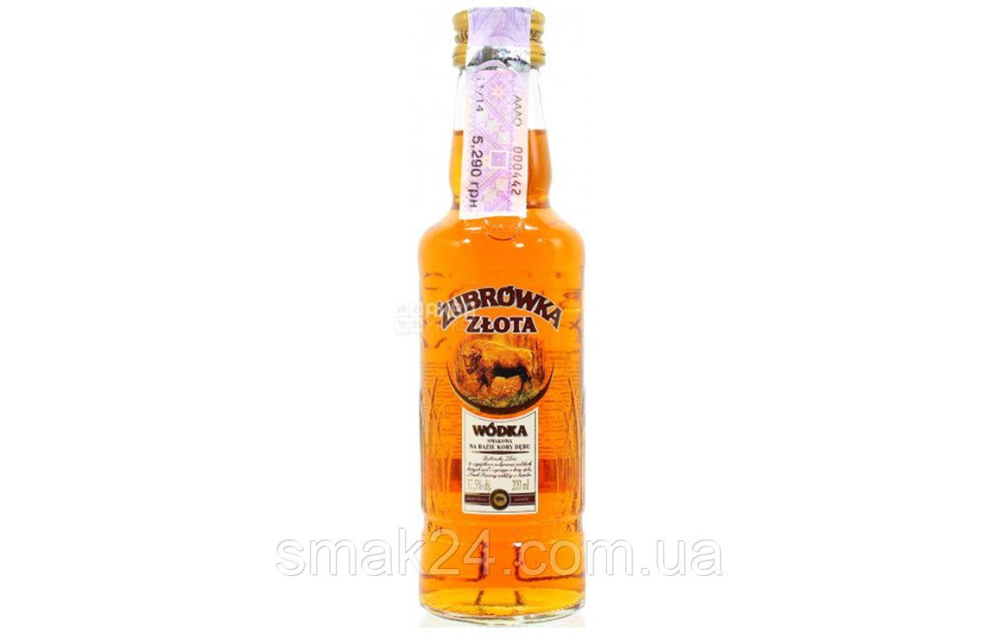 Водка Zubrowka Zlota 0.2 л 37.5%