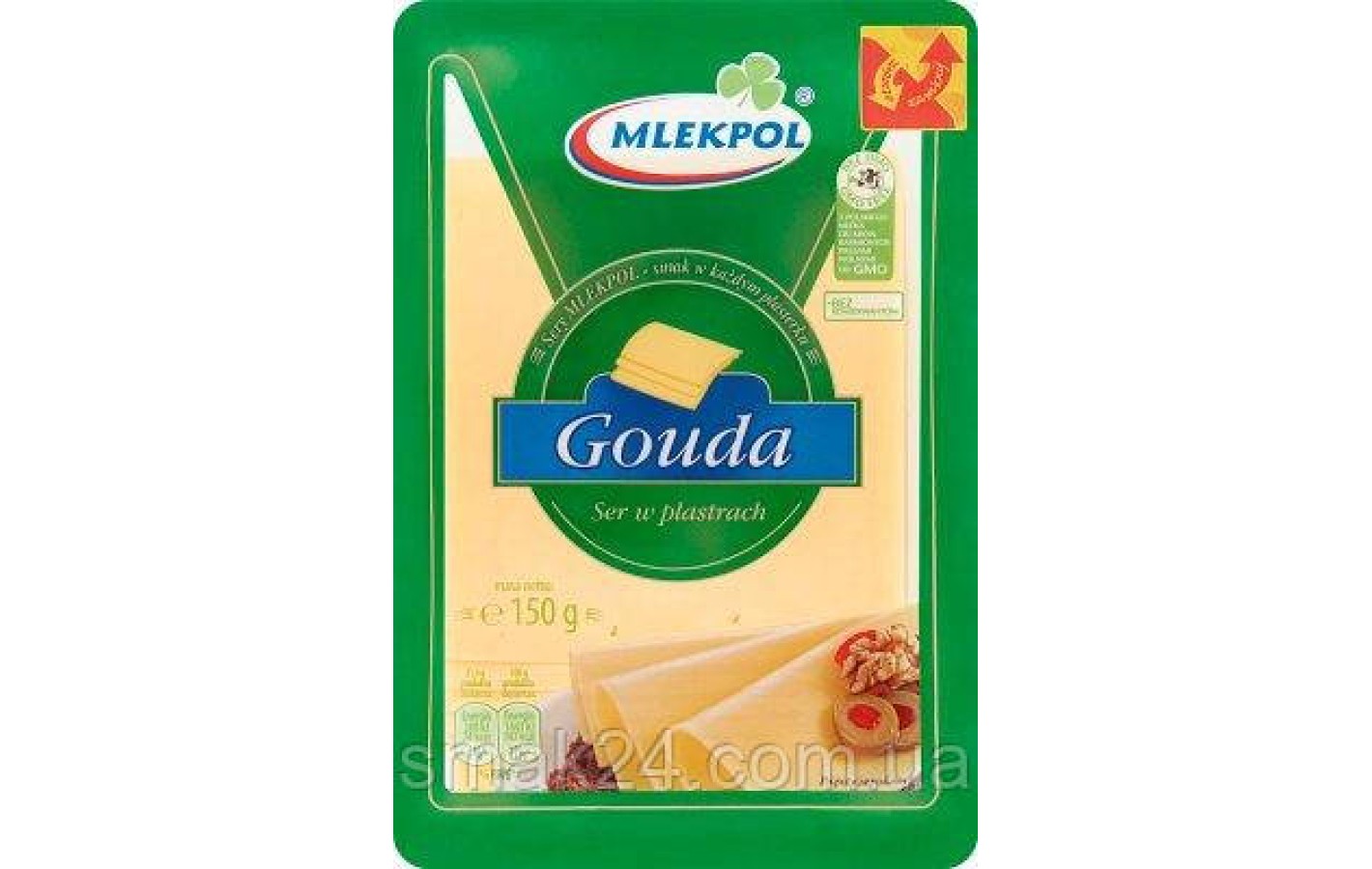 Сыр в пластинках  Mlekpol Gouda 150г  Польша