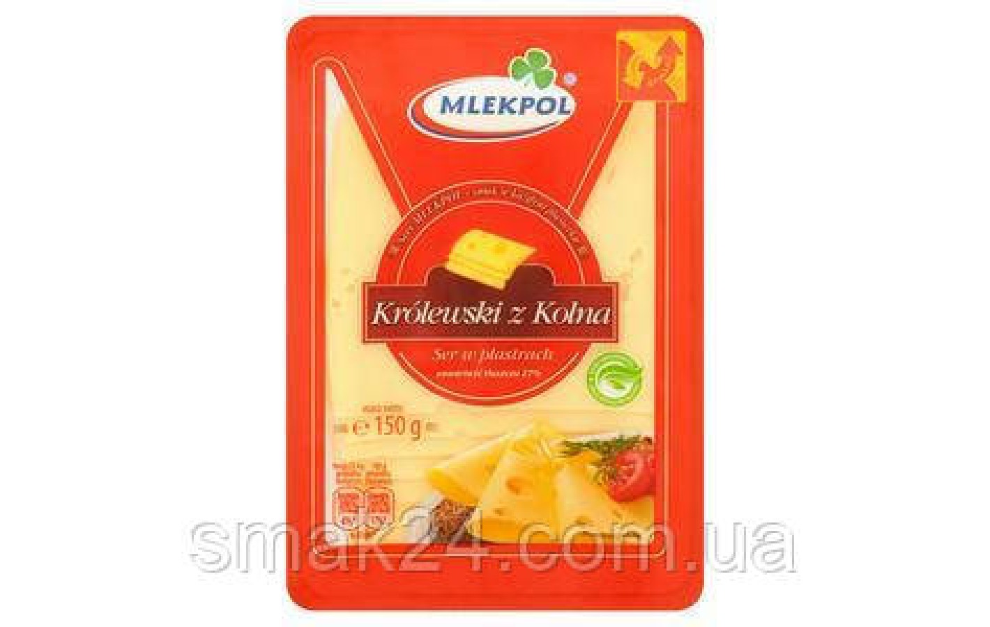 Сыр в пластинках  Mlekpol Krolewski z Kolna 150г  Польша