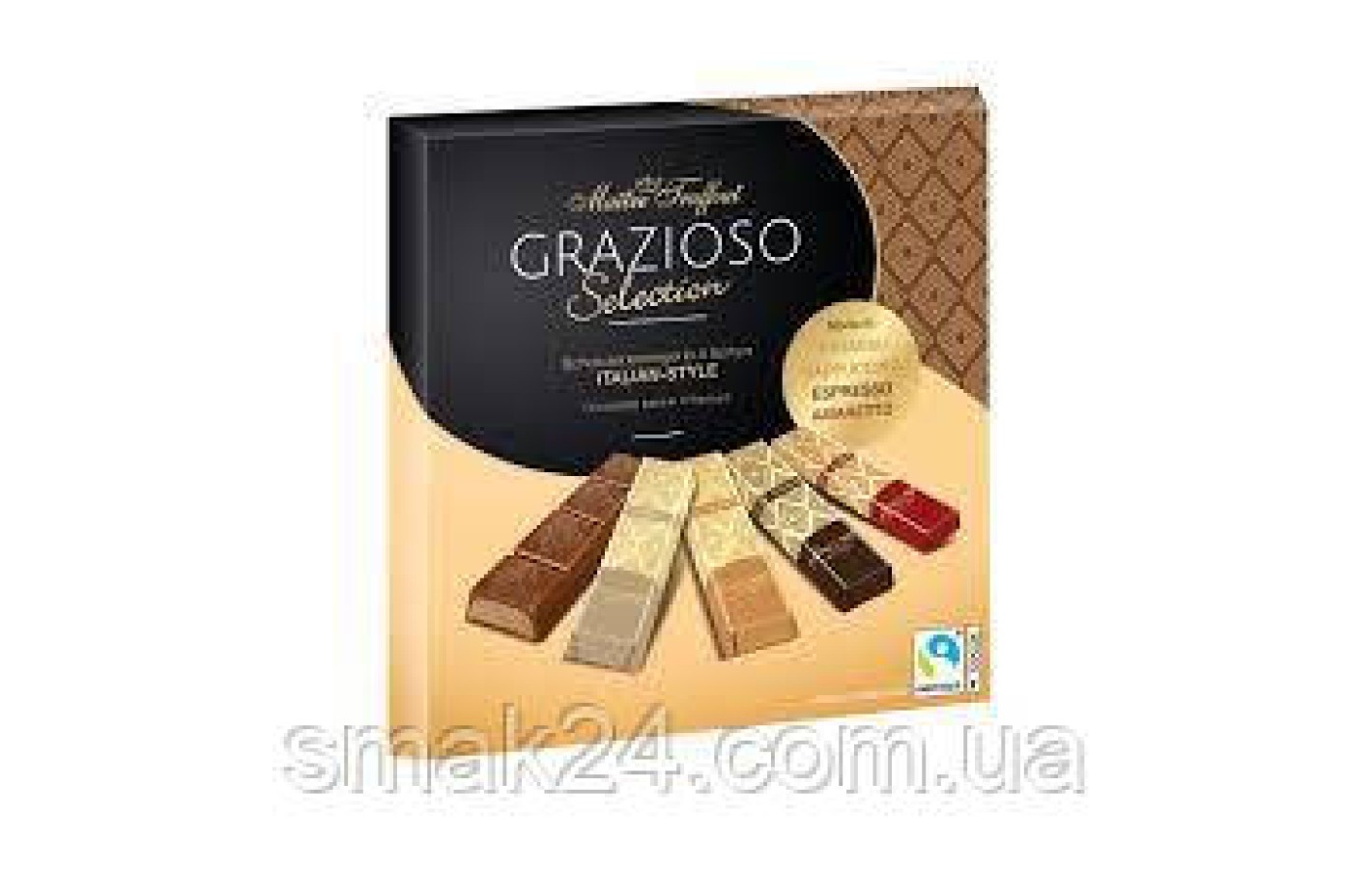 Шоколад Maitre Truffout Grazioso Австрия 200г (4 вкуса в одной упаковке ... амаретто, эспрессо,тирамису, капуч